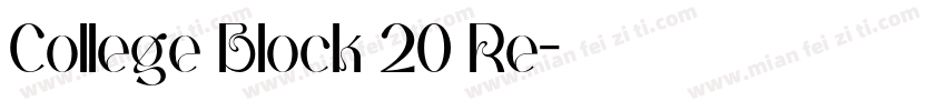 College Block 20 Re字体转换